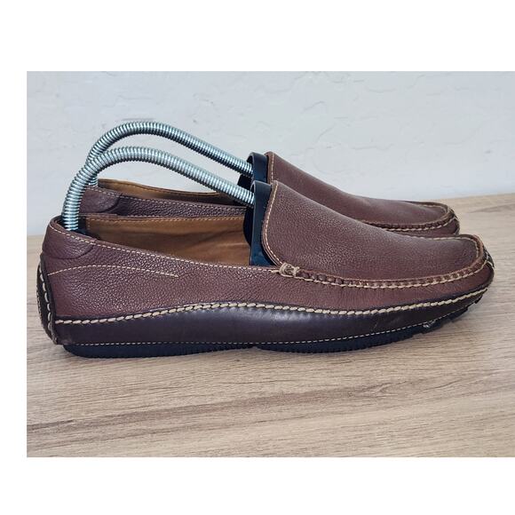 Cole Haan Men's Size 8 Brown Leather Dress Shoes Square Toe Slip On Shoes C05635 - Picture 6 of 10